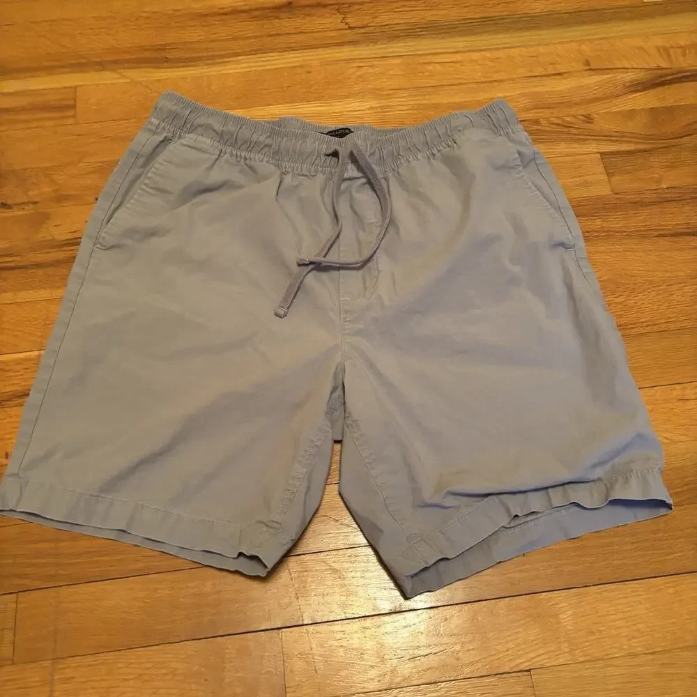 BANANA REPUBLIC Men’s Gray Slate Preppy Organic Deck Shorts Casual Flat Large